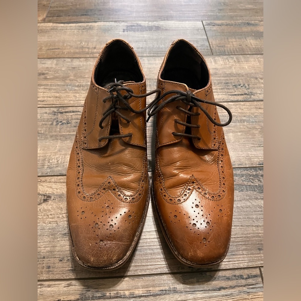 Florsheim Tan Leather Oxford Shoes